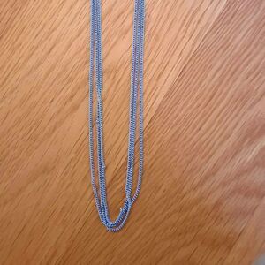 Silver necklace with 3 chains